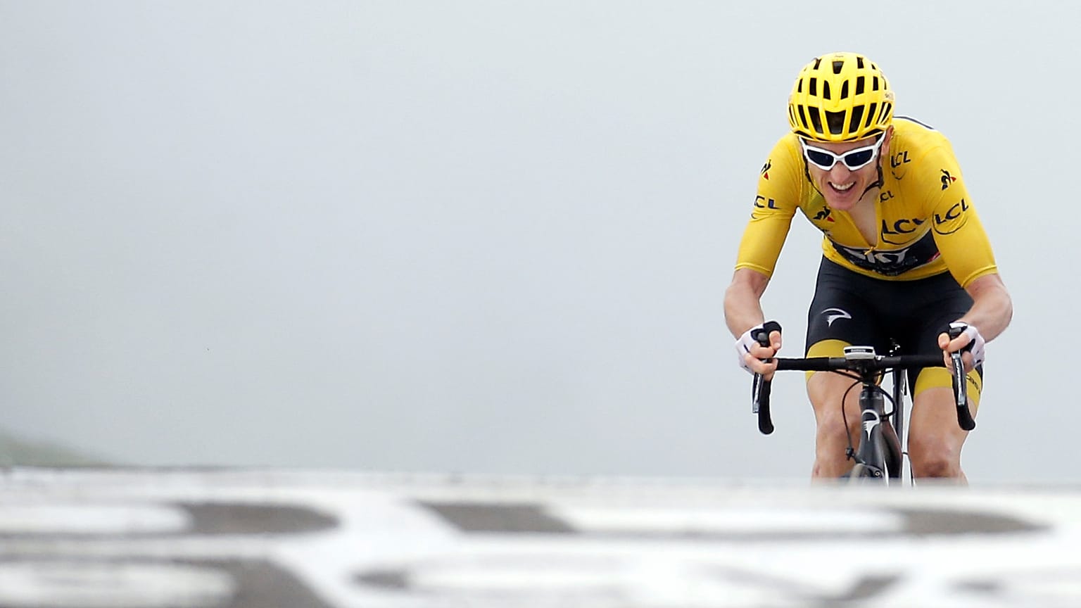 Geraint Thomas im gelben Trikot