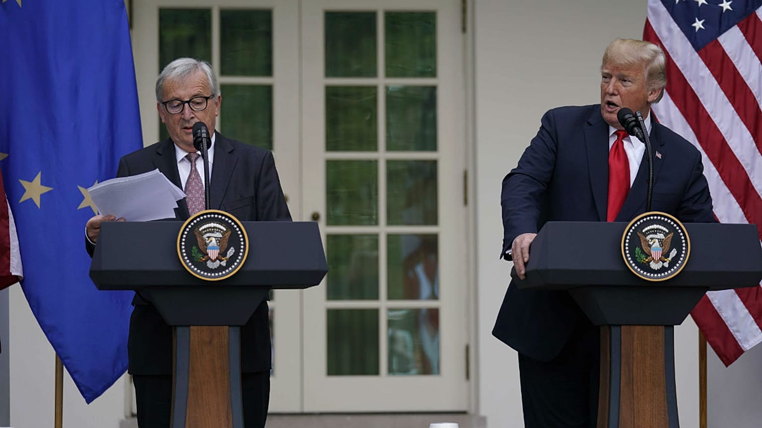 Trump meets with European Commission President Juncker 