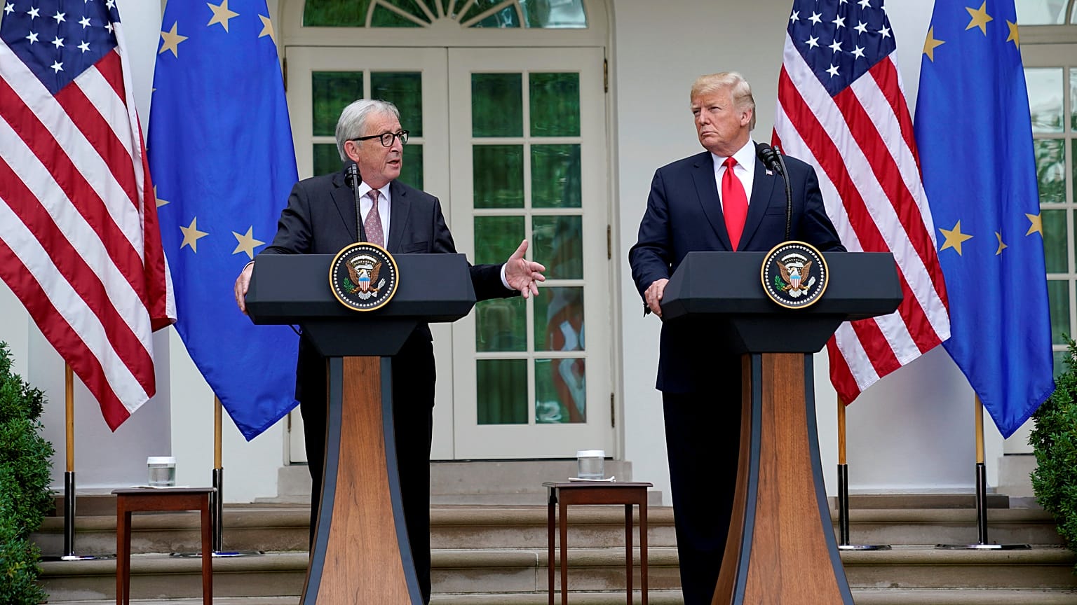 Les présidents de la Commission européenne et des Etats-Unis