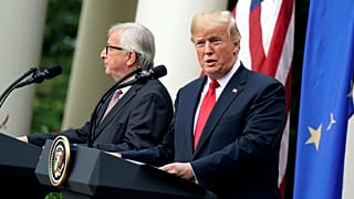 Watch: Juncker appears to shun Trump's hand of friendship