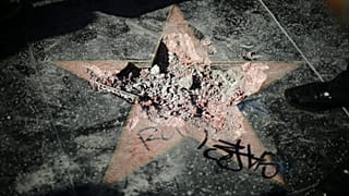Der zerstörte Trump-Stern auf dem Hollywood Walk of Fame
