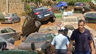 Cae una tromba de agua sobre Grecia