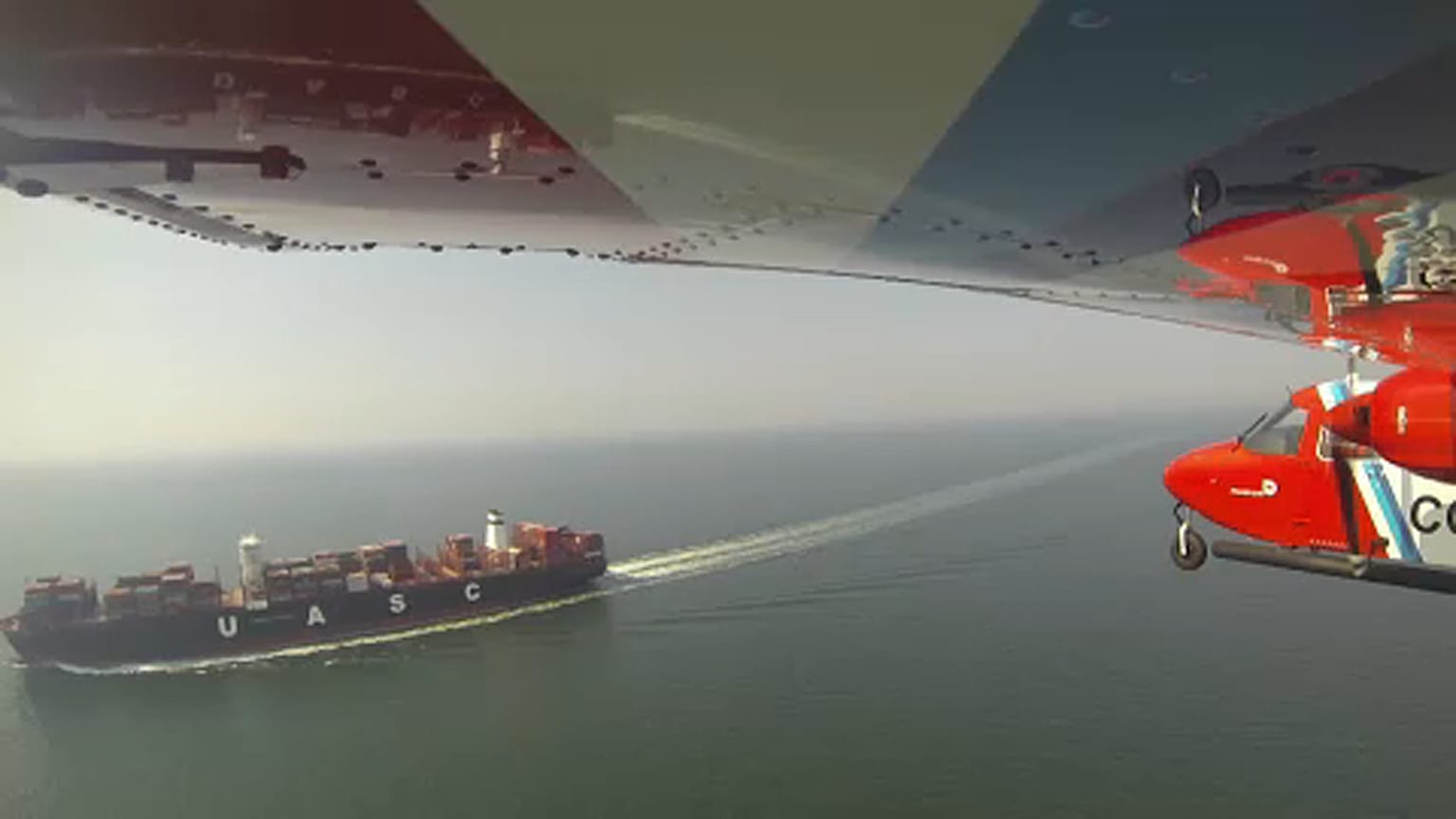 Belgian coast guard plane 'sniffs' out air pollution