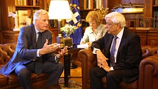 Ο διαπραγματευτής της ΕΕ για το Brexit Μ.Μπαρνιέ με τον ΠτΔ Πρ.Παυλόπουλο