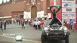  رالی راه ابریشم، یزید راجحی قهرمانی را در میدان سرخ جشن گرفت