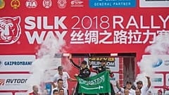 Yazeed Al Rahji wins the 2018 Silk Way Rally