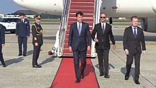 Italian Prime Minister Giuseppe Conte touches down in Maryland, U.S