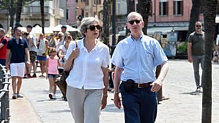 Theresa May and her husband Philip in Desenzano del Garda, Italy