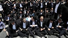 Protest von Israels Ultraorthodoxen gegen Wehrdienst