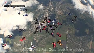 Мировой рекорд в скайдайвинге