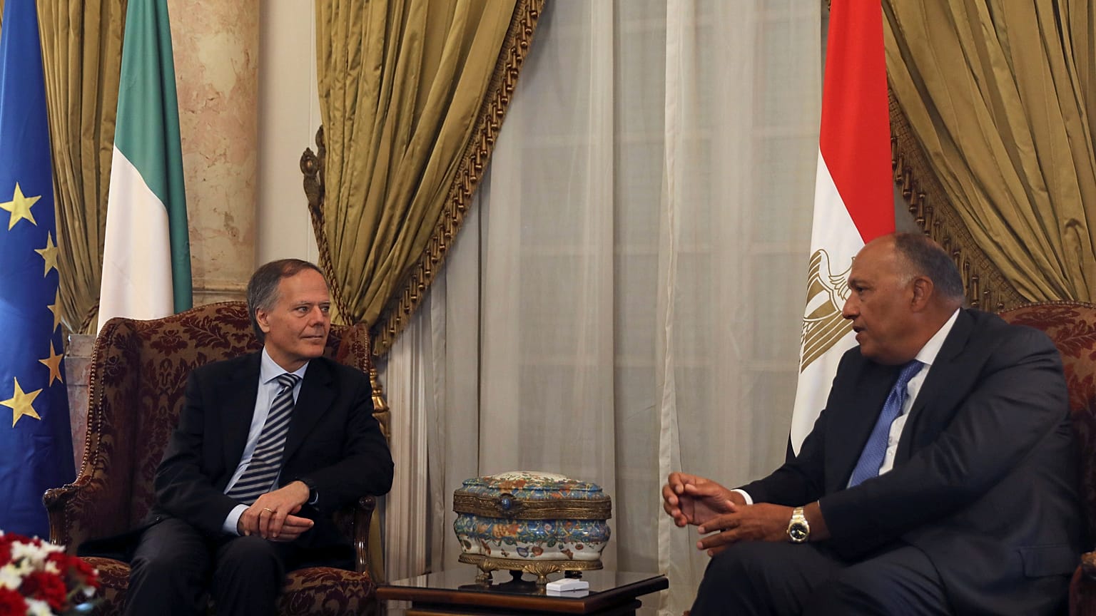 وزير الخارجية الإيطالي يجتمع بالسيسي وشكري في أول زيارة لمصر منذ مقتل ريجيني