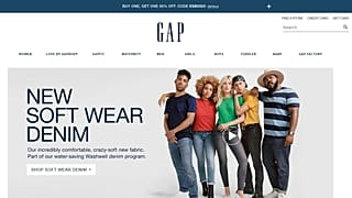 Screen shot from gap.com