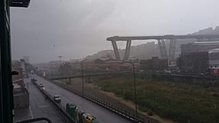 Bridge collapse in Genoa
