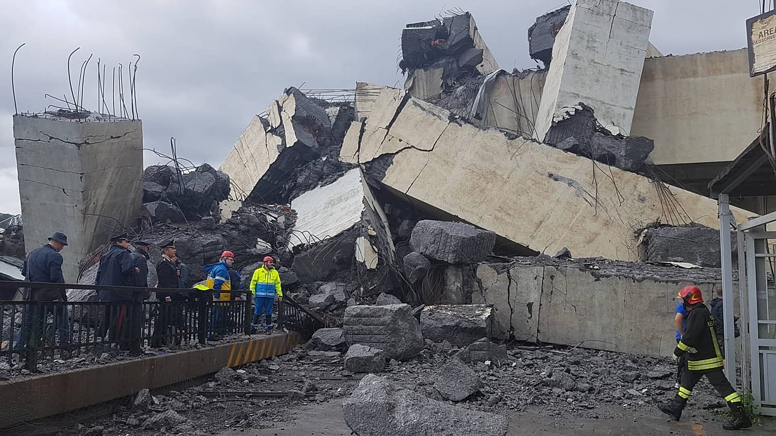 Un ingeniero advirtió en 2016 de los riesgos de derrumbe del puente en Génova