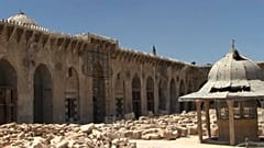 شاهد: استمرار عملية ترميم الجامع الأموي الكبير في حلب 