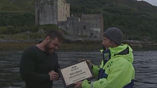 Watch: British swimmer breaks world record for longest staged sea swim
