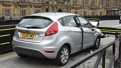 Silberner Ford Fiesta, mit dem der mutmaßliche Anschlag verübt wurde