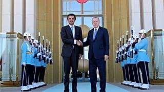 Recep Tayyip Erdogan und der Emir von Katar in Ankara