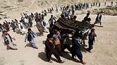 a burial ceremony, in Kabul, Afghanistan