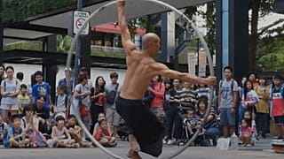 Watch: Taiwan's spinning acrobatic artist