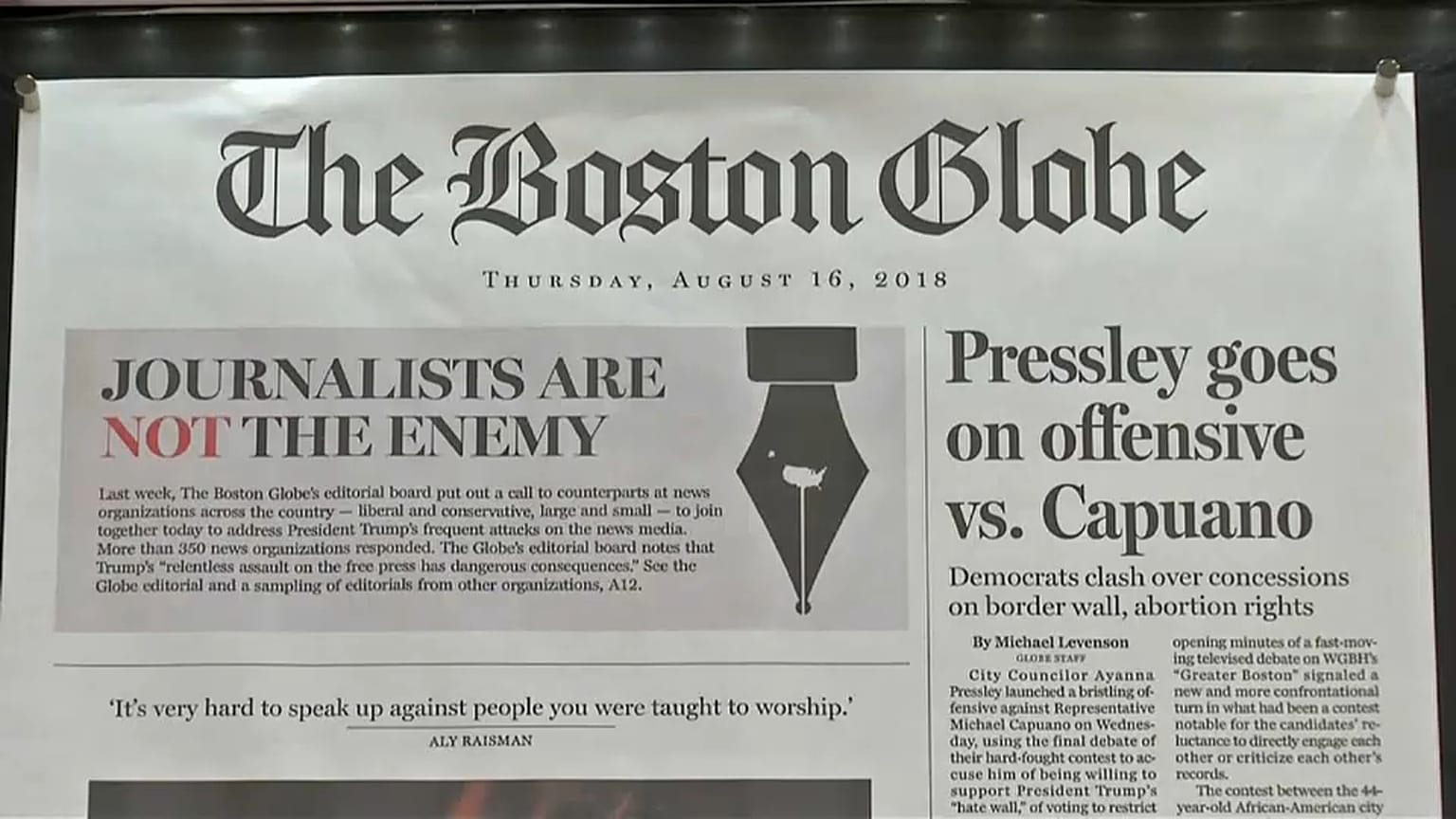 "Free press" la stampa contro Trump