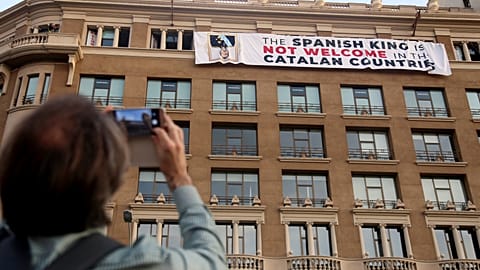 Protest gegen König Felipe