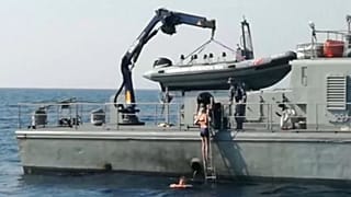 The passenger is rescued from the sea