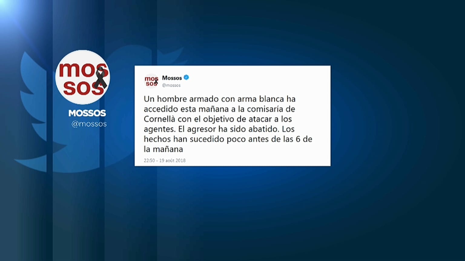 Des policiers attaqués au couteau près de Barcelone : l'agresseur abattu