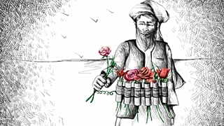 هنرمند افغان مشکلات جامعه را با کارتون نقاشی می‌کند