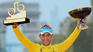 Vincenzo Nibali quando venceu a Volta a França pela Astana (2014)