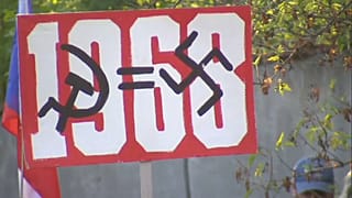Printemps de Prague : des anti-Russes devant l'ambassade