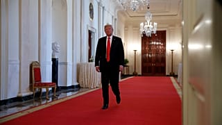 President Donald Trump arrives to award the Medal of Honor, August 22 2018