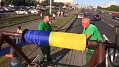 Watch: Ukrainian flag measuring 2,700 metres unveiled in Kyiv