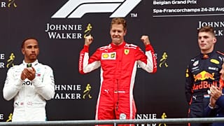 F1 : Vettel plus fort que le roi en Belgique