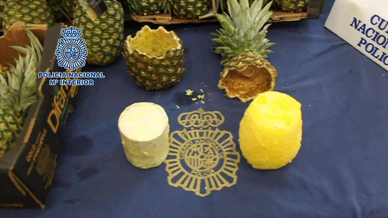 67 kilos de cocaína dentro de unas piñas