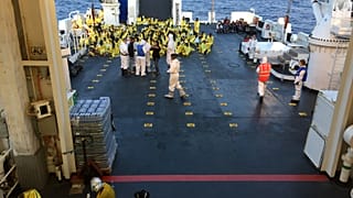 80 migrants rescued by the Coast Guard's Dattilo (Credit: Samarcanda Film)