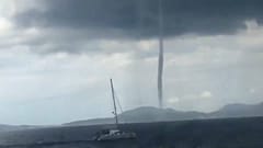 Impresionante manga de agua en Zúrich