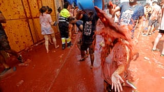 Watch: Tomato battle at Tomatina festival