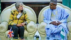Britain's Prime Minister touts for trade in Nigeria