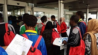 Nearly 60 migrants previously stranded at sea on Aquarius arrive in France
