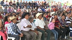 Concentración de Xincas contra la canadinense San Rafael