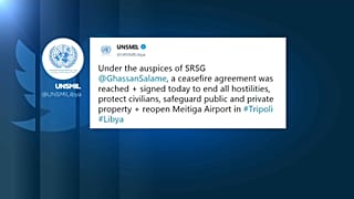 Libia, l'Onu annuncia: "Accordo per il cessate-il-fuoco a Tripoli"