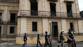 Il Museo Nazionale di Rio dopo l'incendio