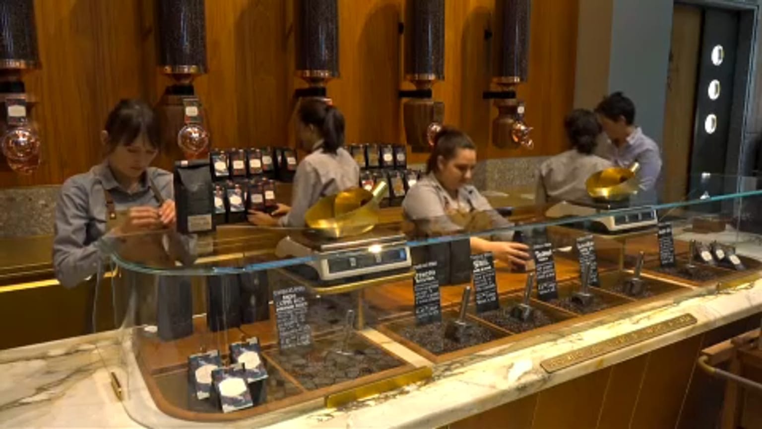 Giant Starbucks cafe in Milan, Italy