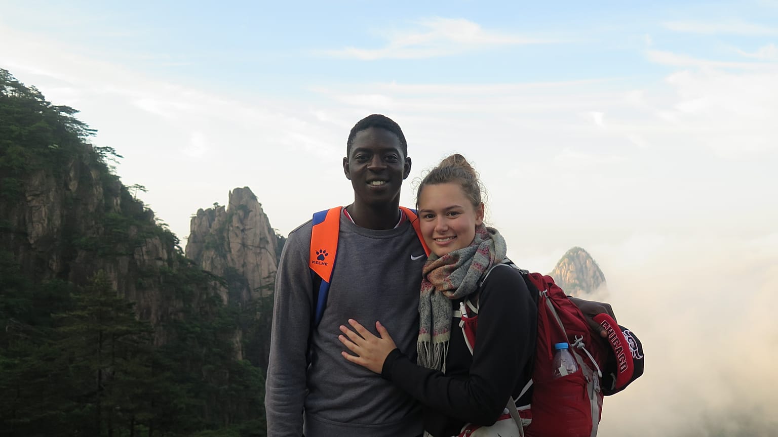 Anna Caroline Nørregaard with Mohammed