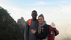 Anna Caroline Nørregaard with Mohammed