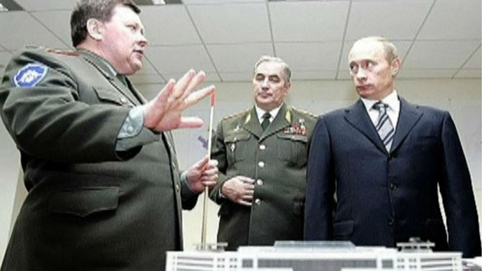 Russian President Vladimir Putin at opening of GRU headquarters in 2006.