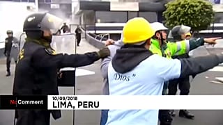 Soccer fans fight church-goers in Peru stadium land dispute