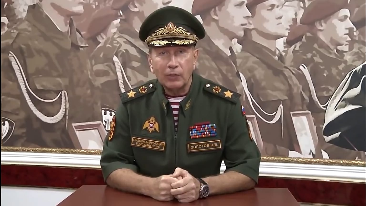 Скриншот видеообращения директора Росгвардии