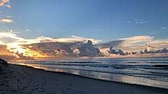 A calm before the storm on  Holden Beach in North Carolina